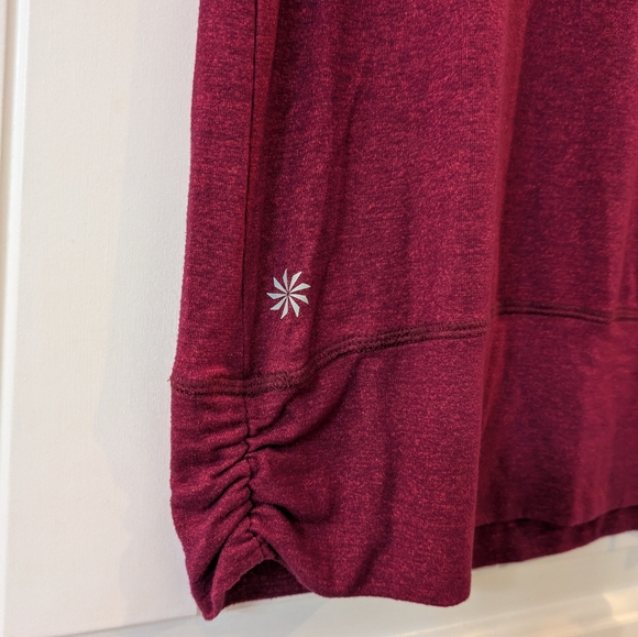 Athleta Ruched Striped Active Tee - Picture 3 of 7